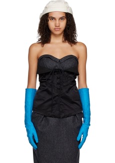 Maison Margiela Black Padded Corset Tank Top