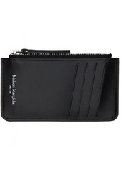 Maison Margiela Black Rubber Leather Card Holder