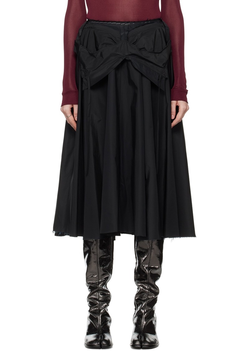 Maison Margiela Black Work-in-Progress Midi Skirt