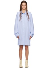 Maison Margiela Blue & White Pinstripe Shirt