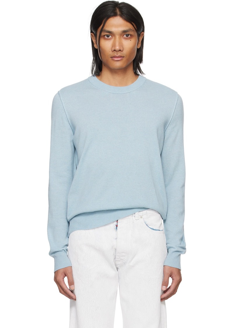 Maison Margiela Blue Crewneck Sweater