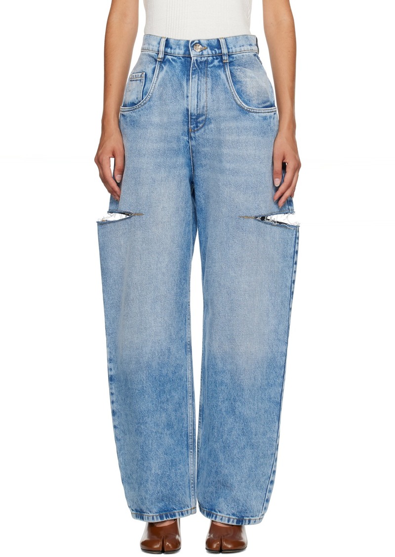 Maison Margiela Blue Cutout Jeans