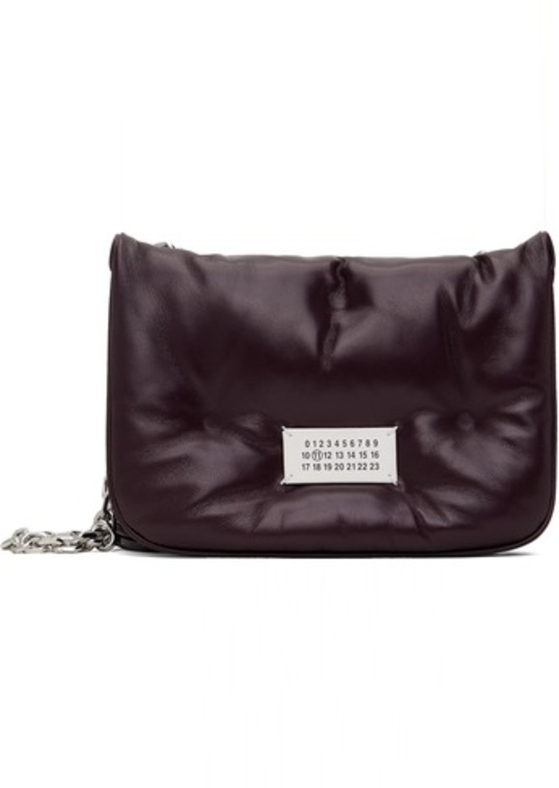 Maison Margiela Burgundy Small Glam Slam Flap Bag