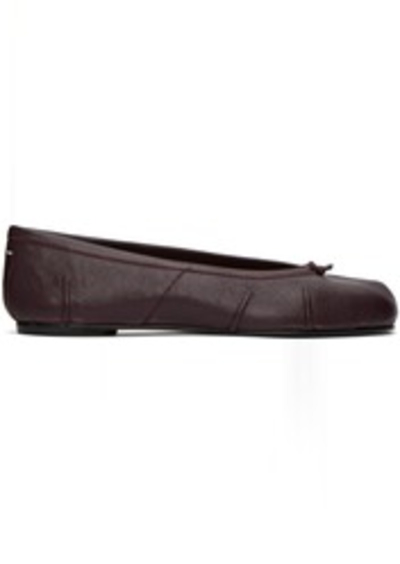 Maison Margiela Burgundy Tabi Ballerina Flats