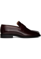 Maison Margiela Burgundy Tabi Loafers