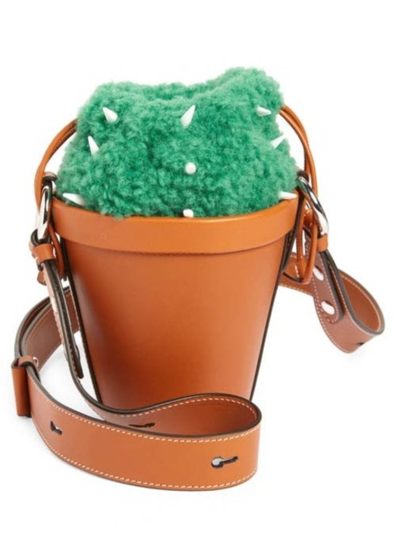 Maison Margiela Cactus Leather & Faux Fur Bucket Bag