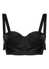 MAISON MARGIELA cropped satin bustier blouse