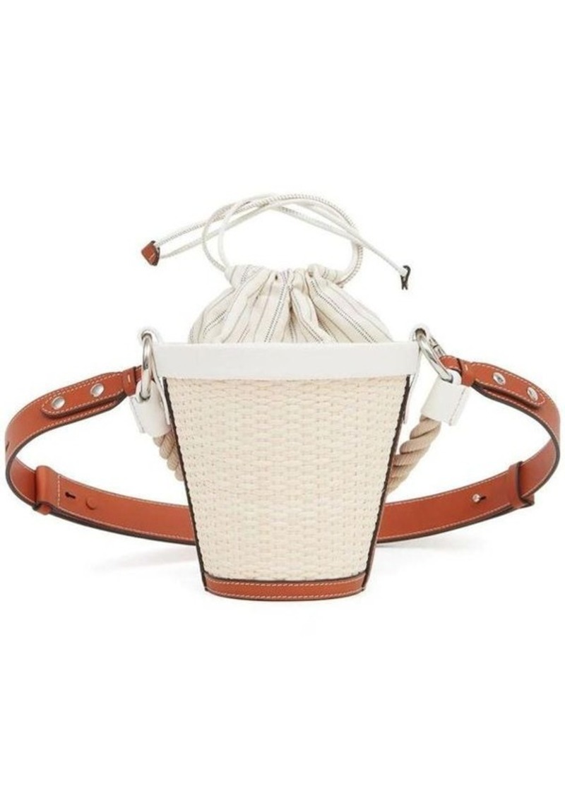 MAISON MARGIELA Fire Bucket woven-raffia shoulder bag