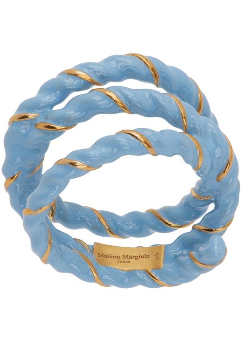 Maison Margiela Gold & Blue Twisted Wire Ring