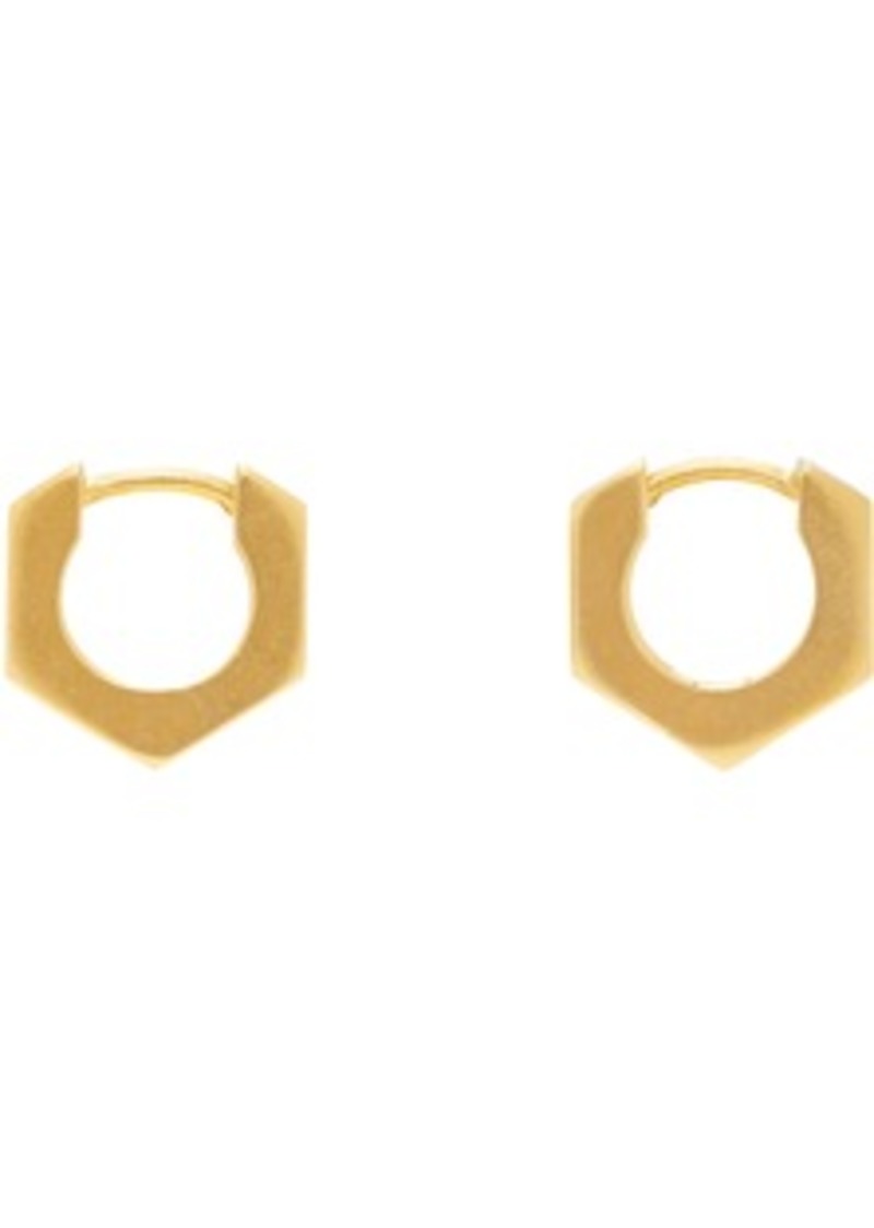 Maison Margiela Gold Bolt & Nut Hoop Earrings