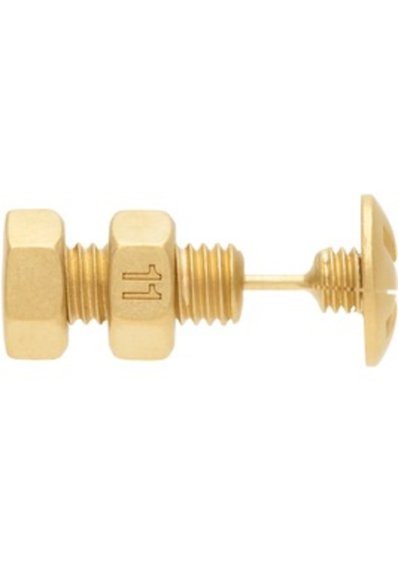 Maison Margiela Gold Bolt & Nut Screw Single Earring