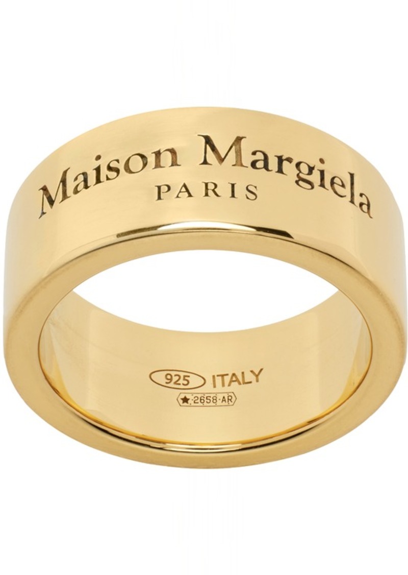 Maison Margiela Gold Engraved Band Ring