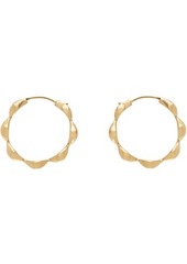 Maison Margiela Gold Large Textured Hoop Earrings
