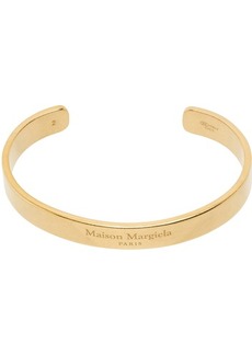 Maison Margiela Gold Logo Cuff Bracelet