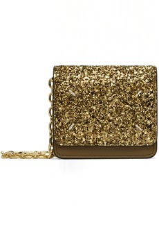 Maison Margiela Gold Micro Glitter Chain Wallet Bag