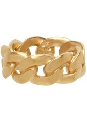 Maison Margiela Gold Semi-Polished Chain Ring
