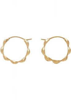 Maison Margiela Gold Textured Hoop Earrings