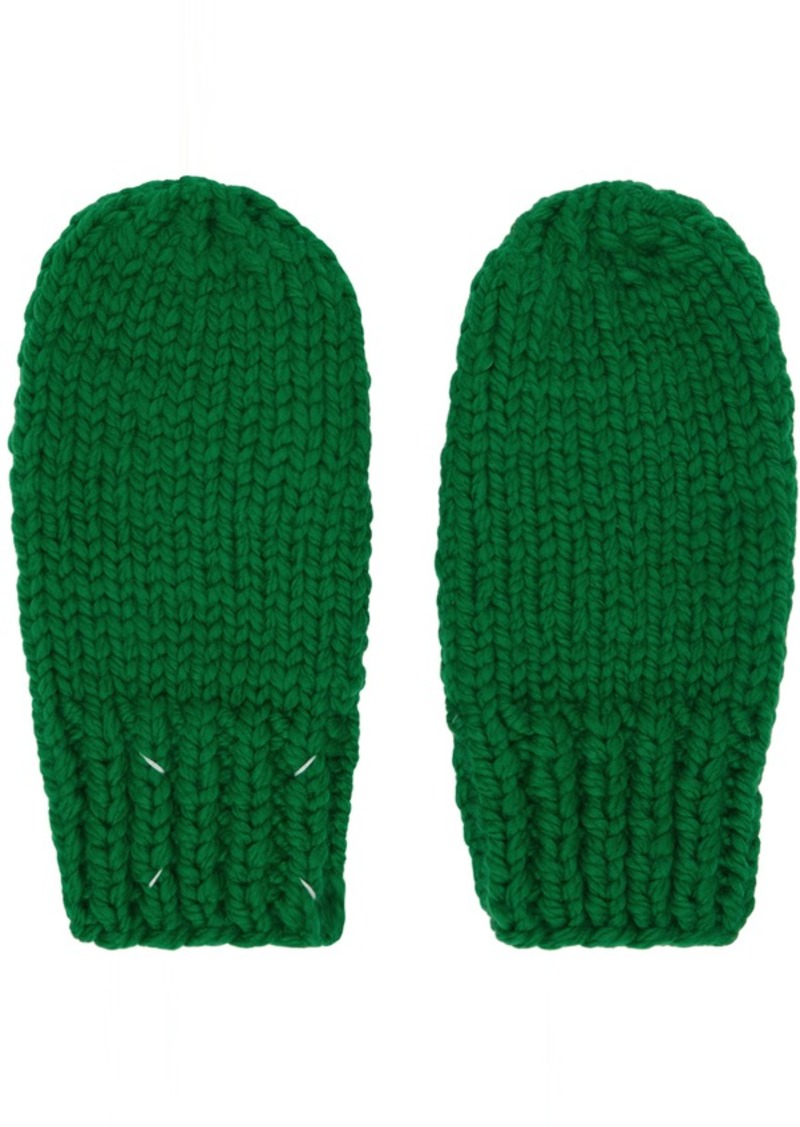 Maison Margiela Green Childish Stitches Mittens