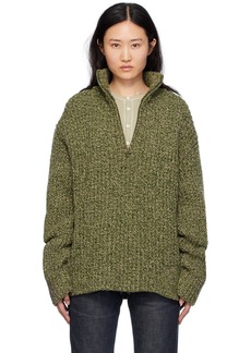 Maison Margiela Green Mended Sweater