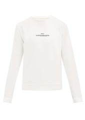Maison Margiela Logo-embroidered ribbed-cotton sweatshirt