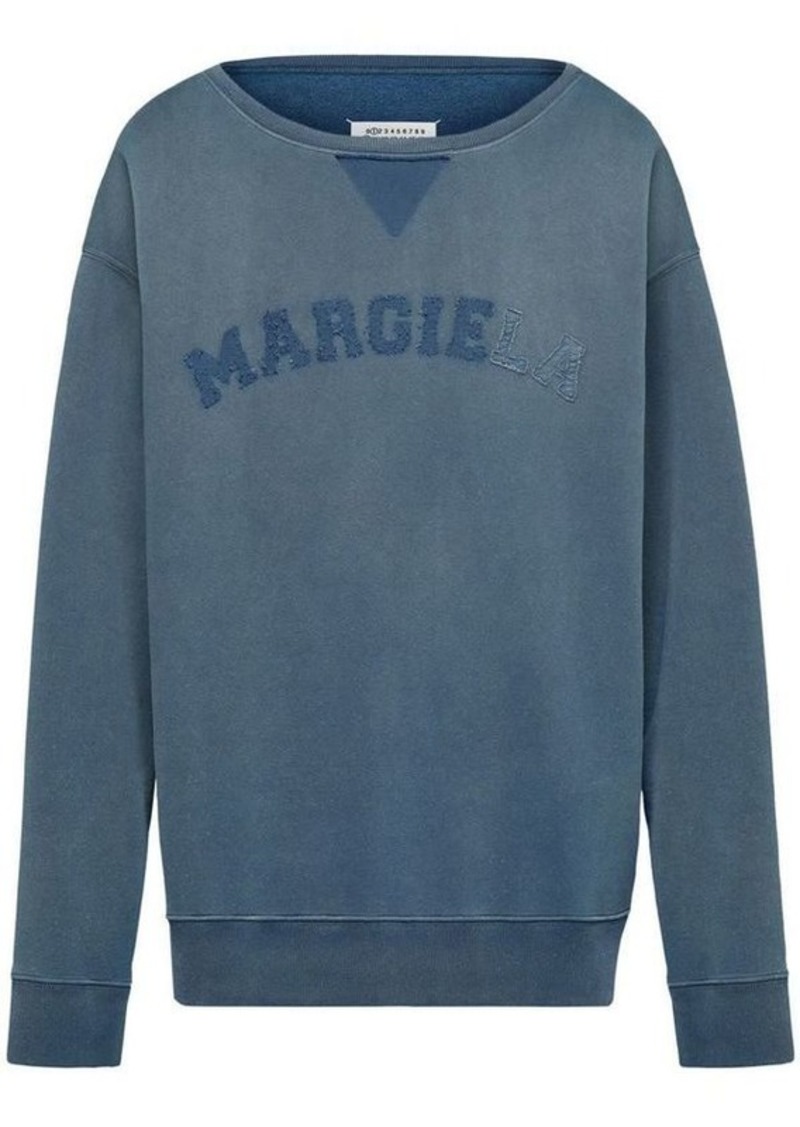 MAISON MARGIELA Logo-print faded sweatshirt