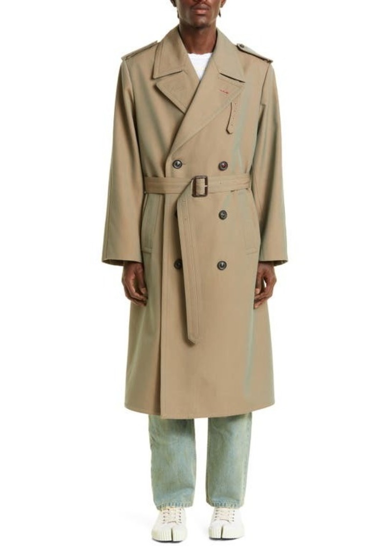 Maison Margiela Men's Doubled Breasted Wool Trench Coat