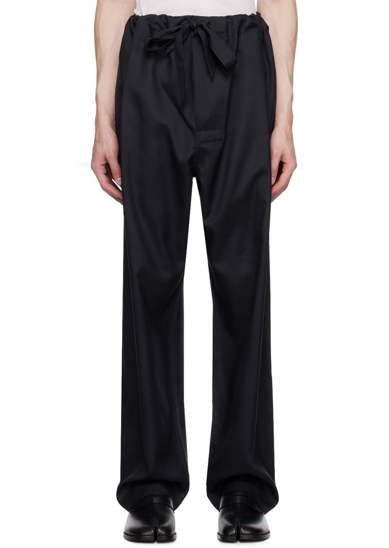 Maison Margiela Navy Drawstring Trousers