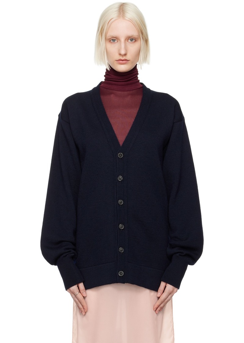 Maison Margiela Navy Gauge 7 Cardigan