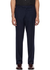 Maison Margiela Navy Pleated Trousers