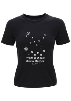 Maison margiela numeric print slim fit t-shirt