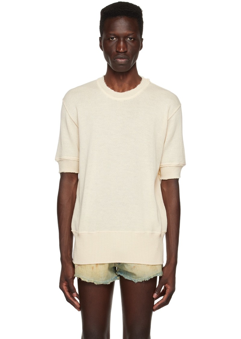 Maison Margiela Off-White Distressed T-Shirt