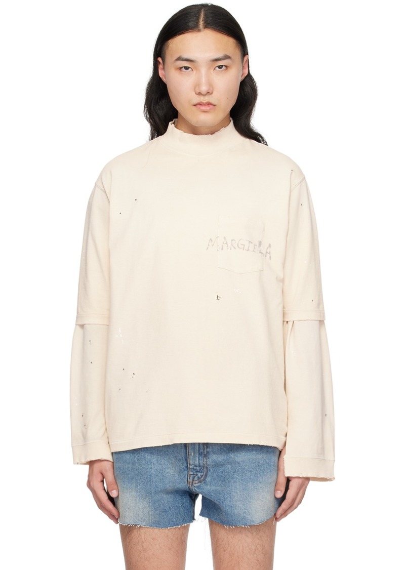 Maison Margiela Off-White Handwritten T-Shirt