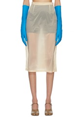 Maison Margiela Off-White Semi-Sheer Midi Skirt