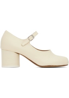 Maison Margiela Off-White Tabi Mary-Jane Heels