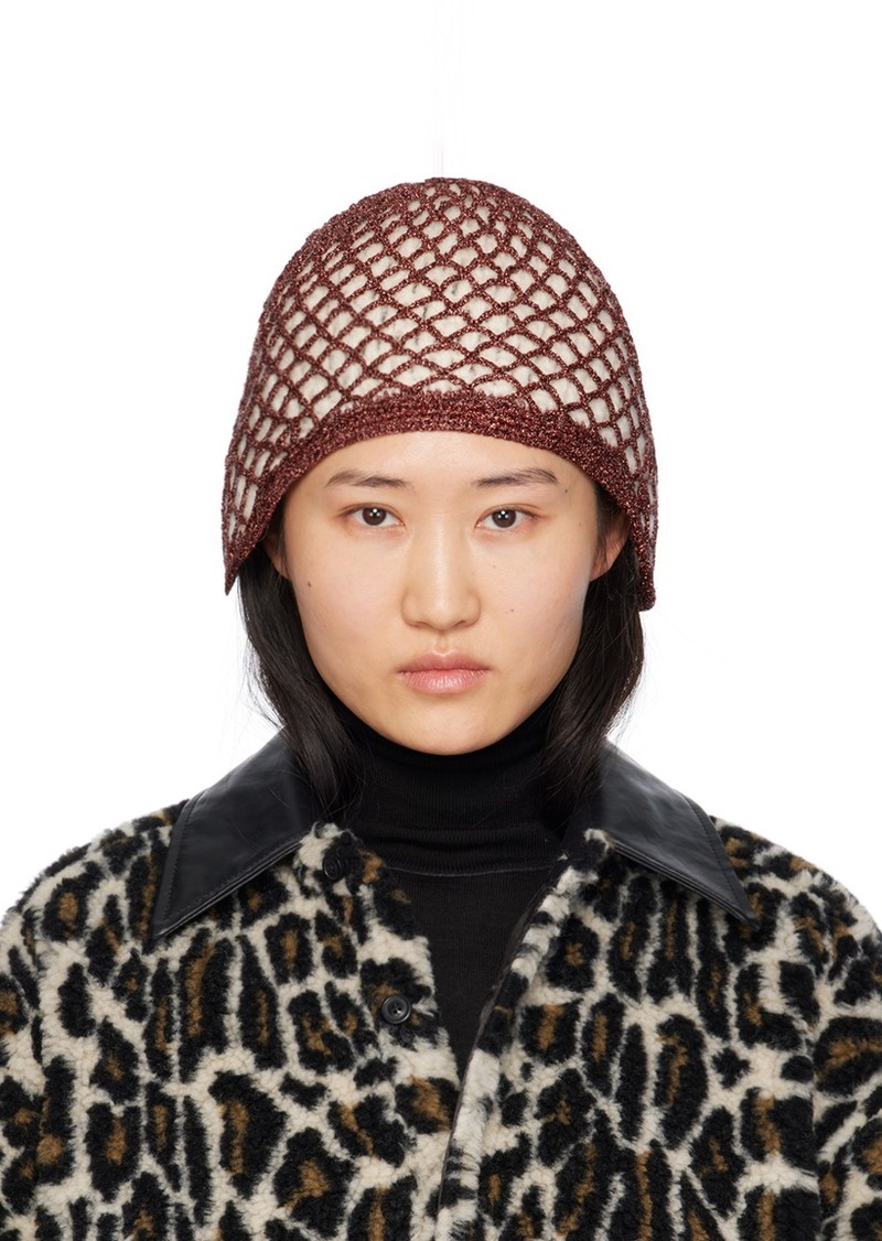 Maison Margiela Orange Handmade Lurex Beanie