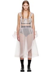 Maison Margiela Pink Sheer Midi Dress