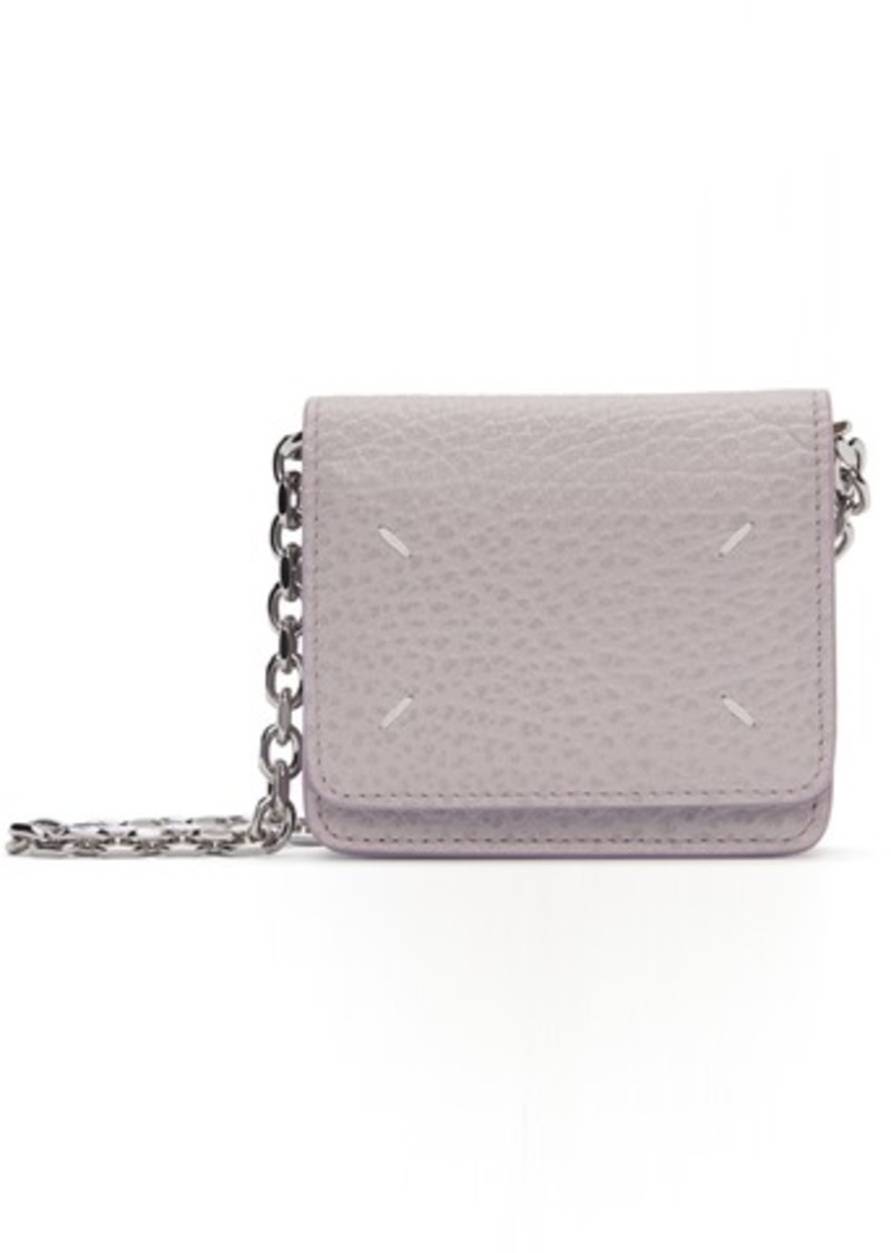 Maison Margiela Purple Four Stitches Chain Wallet Bag