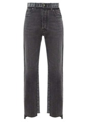 Maison Margiela Raw-hem panelled straight-leg jeans