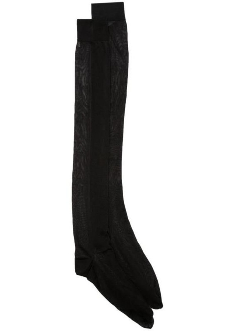 MAISON MARGIELA silk over-the-knee Tabi socks