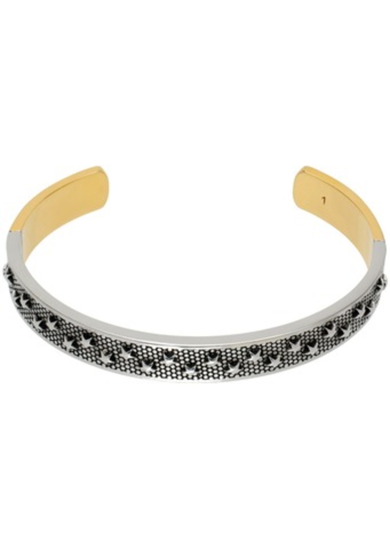 Maison Margiela Silver & Gold Star Cuff Bracelet