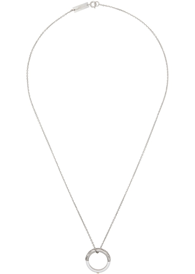 Maison Margiela Silver & White Enamel Necklace