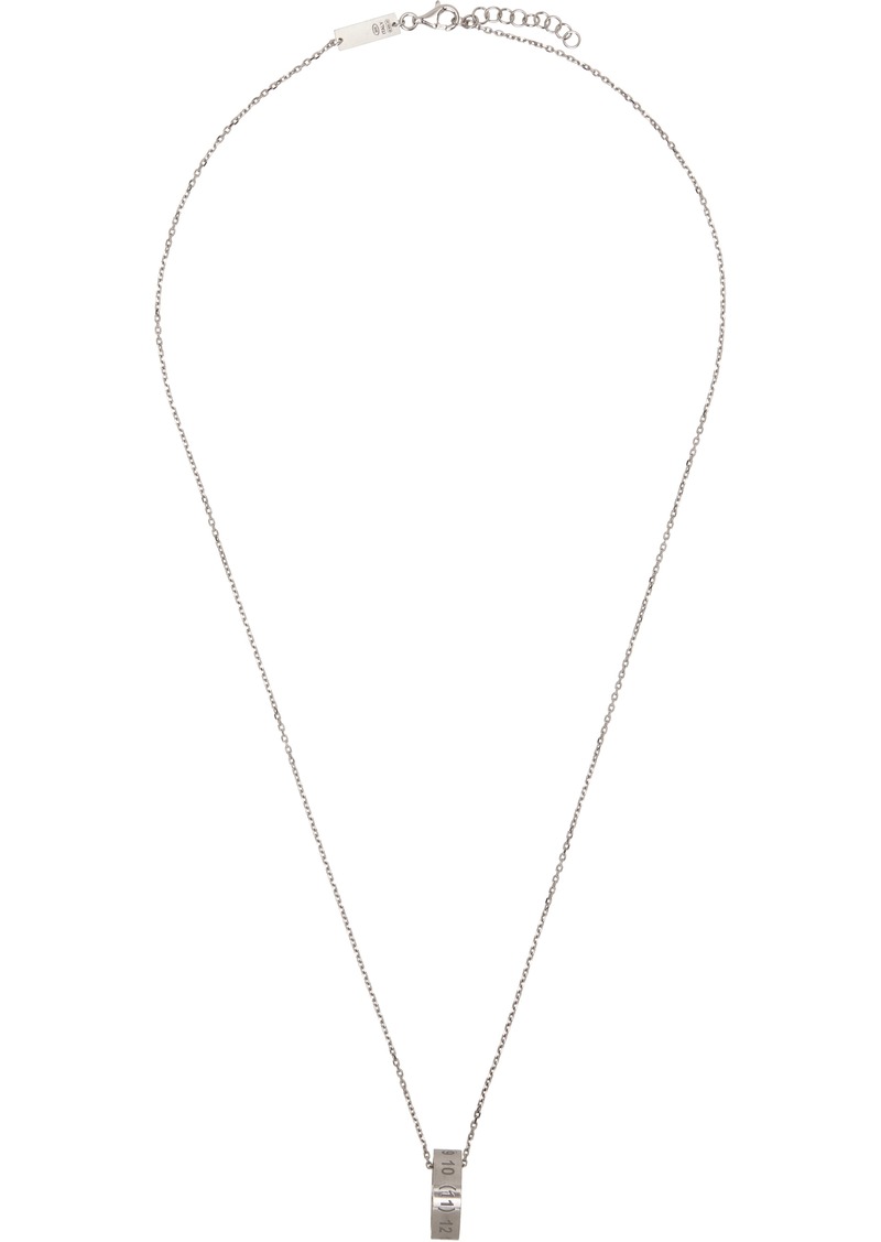 Maison Margiela Silver Number Reference Necklace