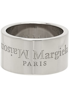 Maison Margiela Silver Polished Wide Logo Ring
