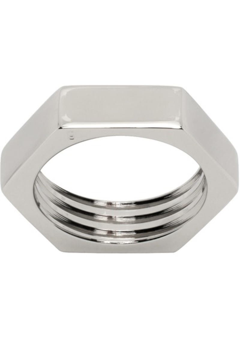 Maison Margiela Silver Thin Nut Ring