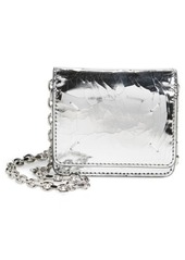 Maison Margiela Small Bianchetto Painted Leather Wallet on a Chain