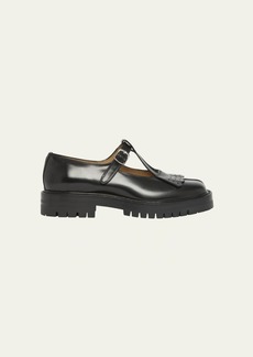 Maison Margiela Tabi Split-Toe Leather Mary Jane Shoes