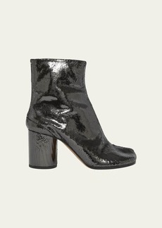 Maison Margiela Tabi Split-Toe Metallic Leather Ankle Boots