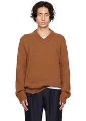 Maison Margiela Tan Elbow Patch Sweater