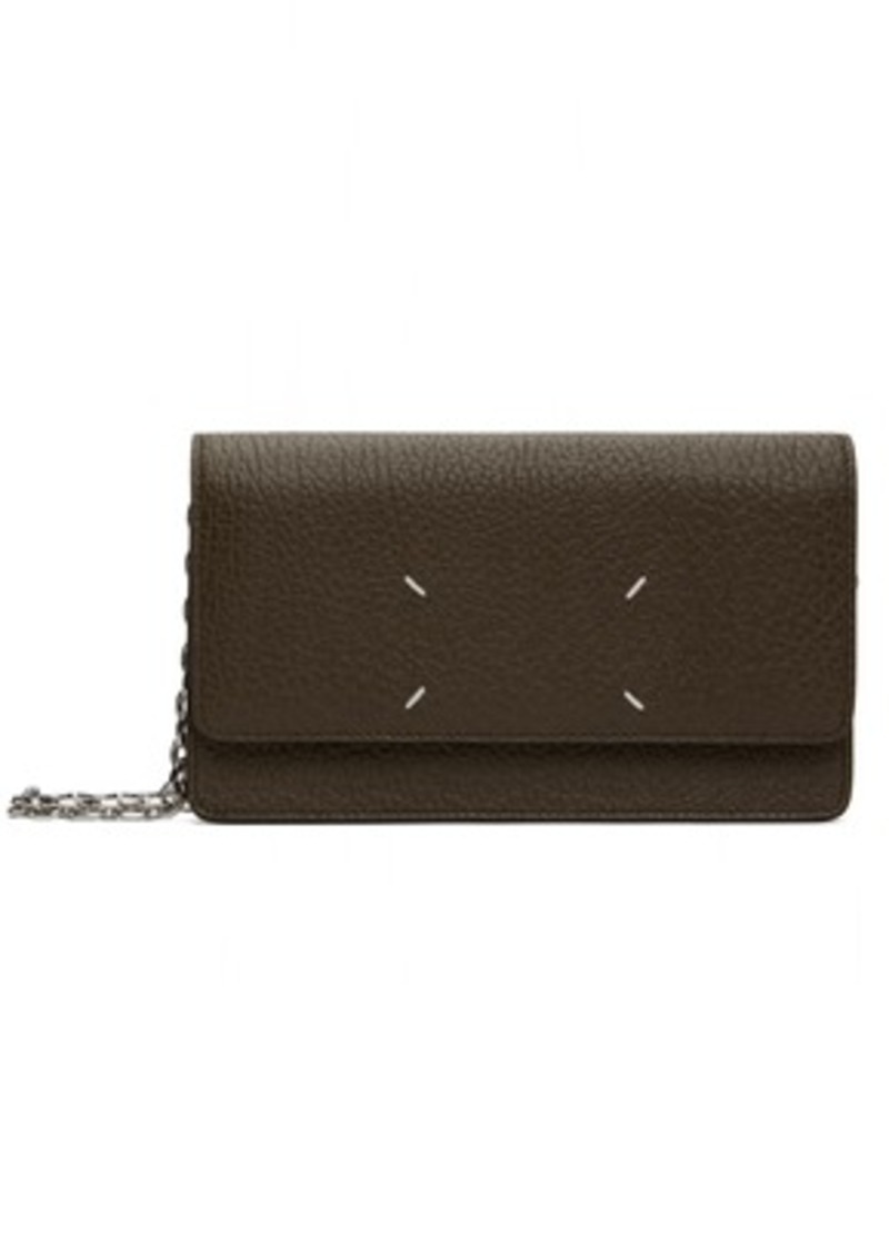 Maison Margiela Taupe Four Stitches Chain Wallet