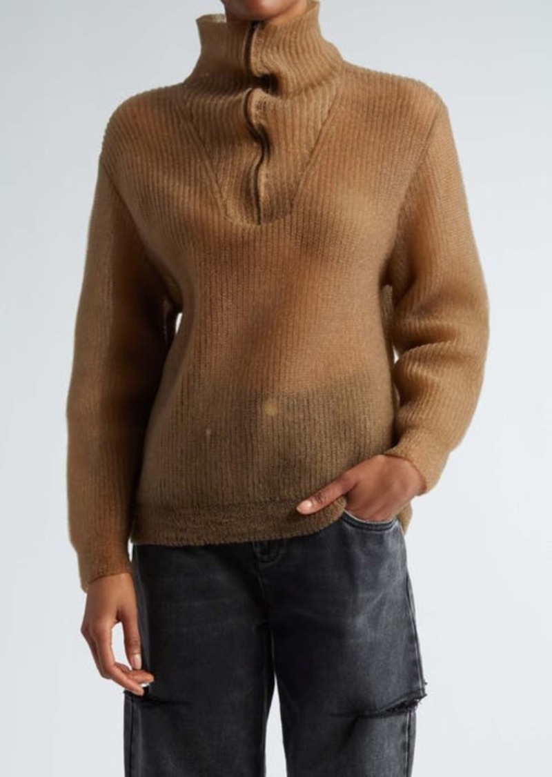 Maison Margiela Translucent Quarter Zip Sweater
